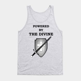 POWERED BY THE DIVINE PALADIN 5E Meme RPG Class Tank Top